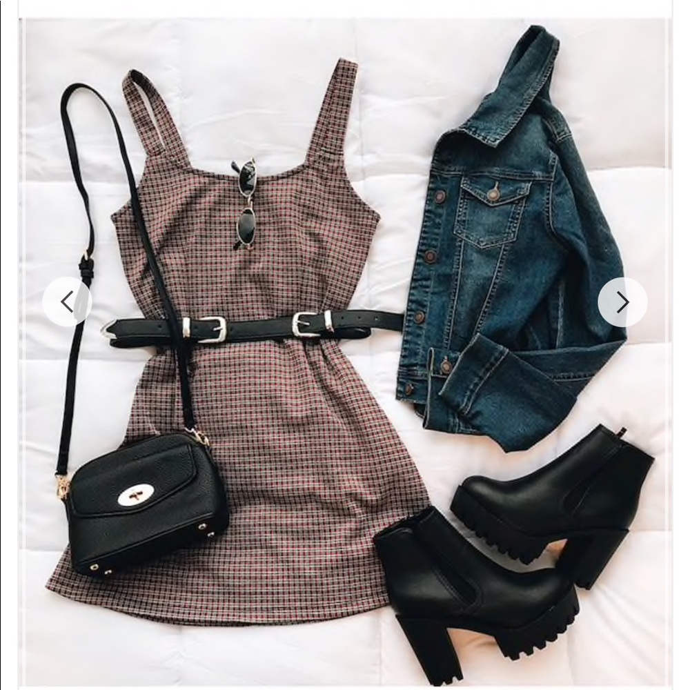 Houndstooth Mini Shift Dress
